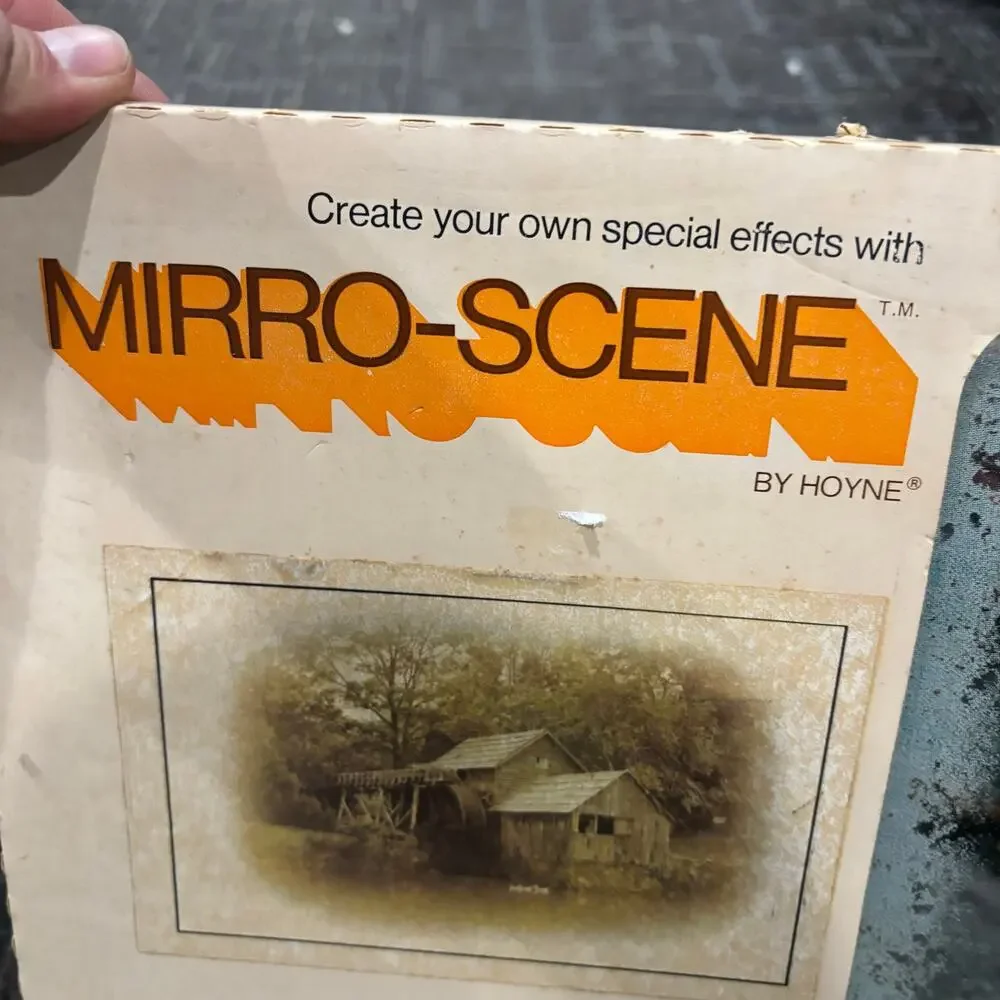 Vtg 1980s Hoyne Mirro-Scene Mill Barn Reflection Six 12x12 Mirror Panels Tiles